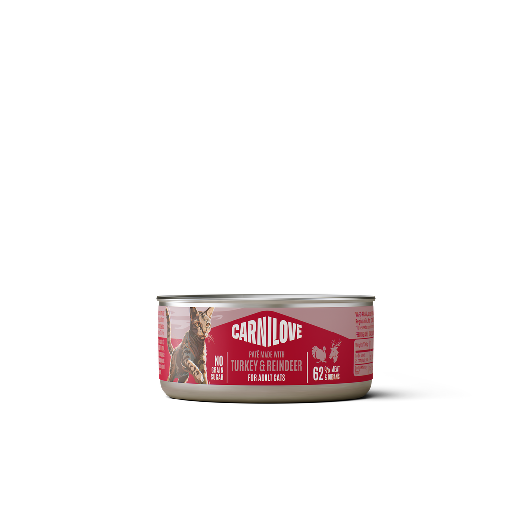 CARNILOVE Cat CAN Paté Made with Turkey & Reindeer 100g