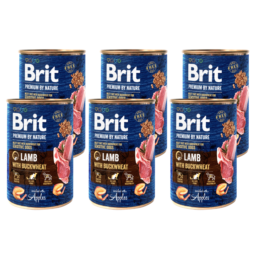 Promocja 5 szt + 1 szt Brit Premium by Nature Lamb with Buckwheat