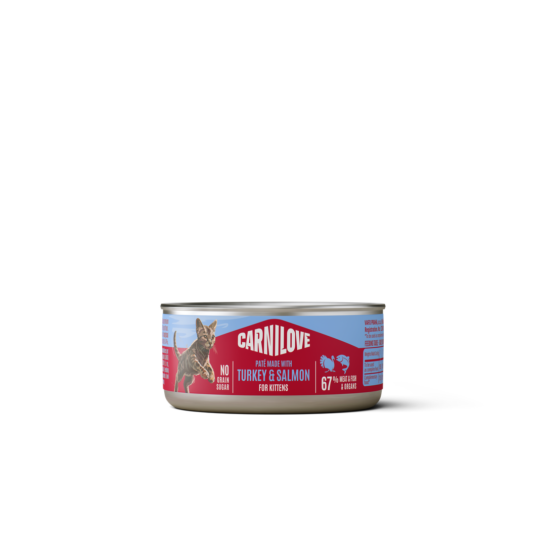 CARNILOVE Cat CAN Paté Made with Turkey & Salmon for Kittens 100g