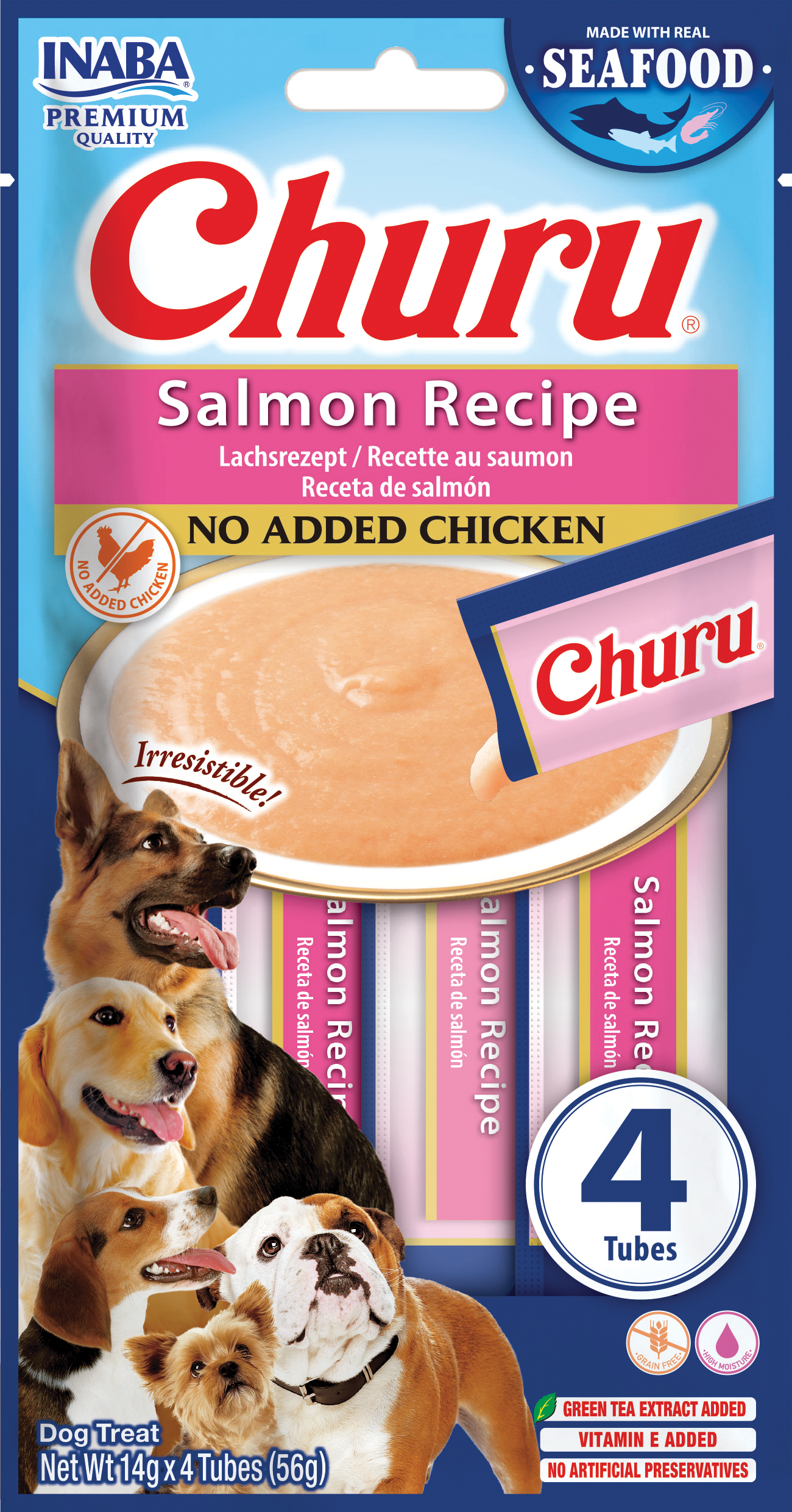 Dog Churu (Fish Based) Salmon Recipe 4x14g (56g)