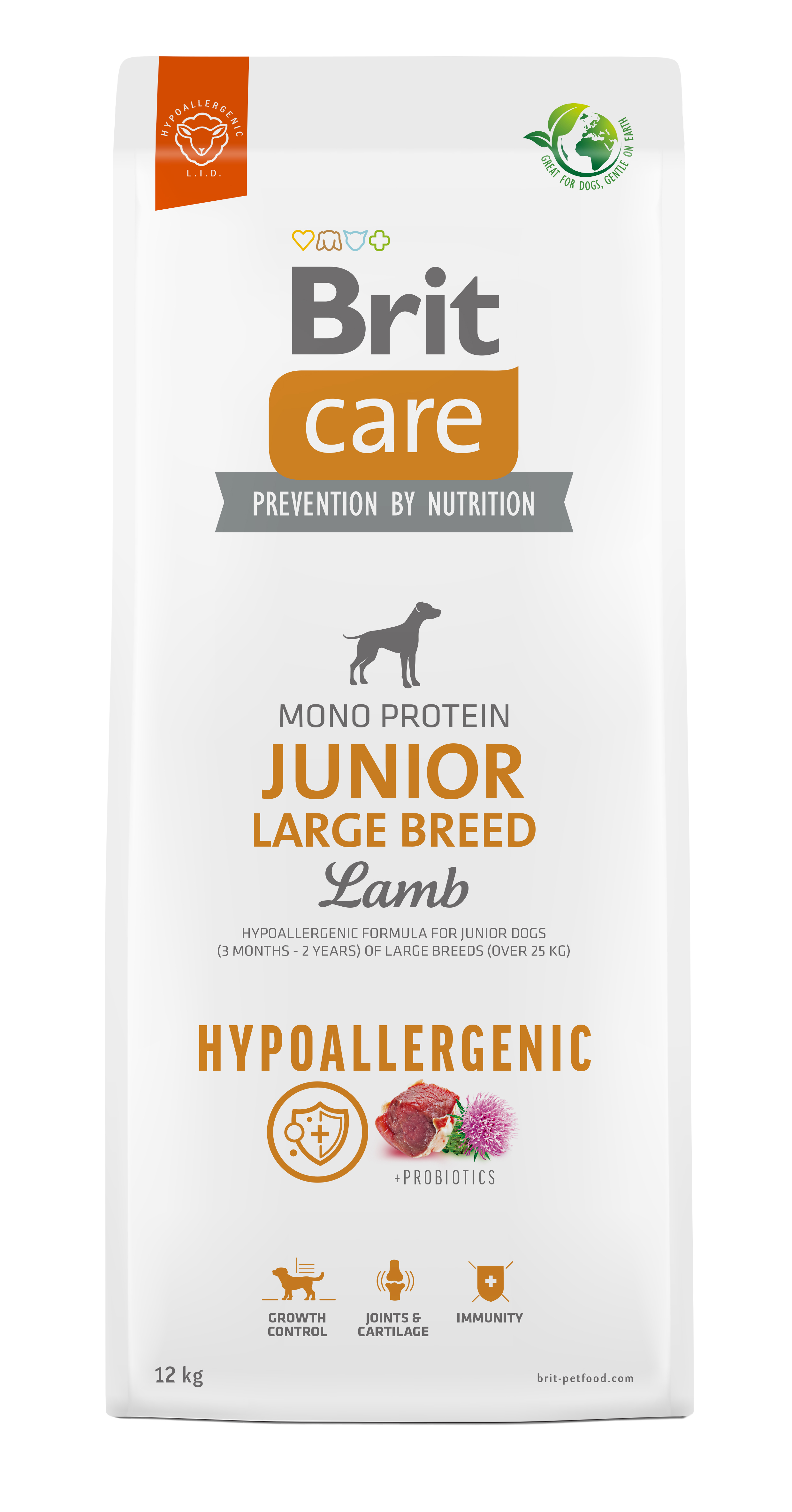 Brit Care Dog Hypoallergenic Junior Large Breed, jagnięcina, 12 kg Hipoalergiczna karma dla młodych psów dużych ras