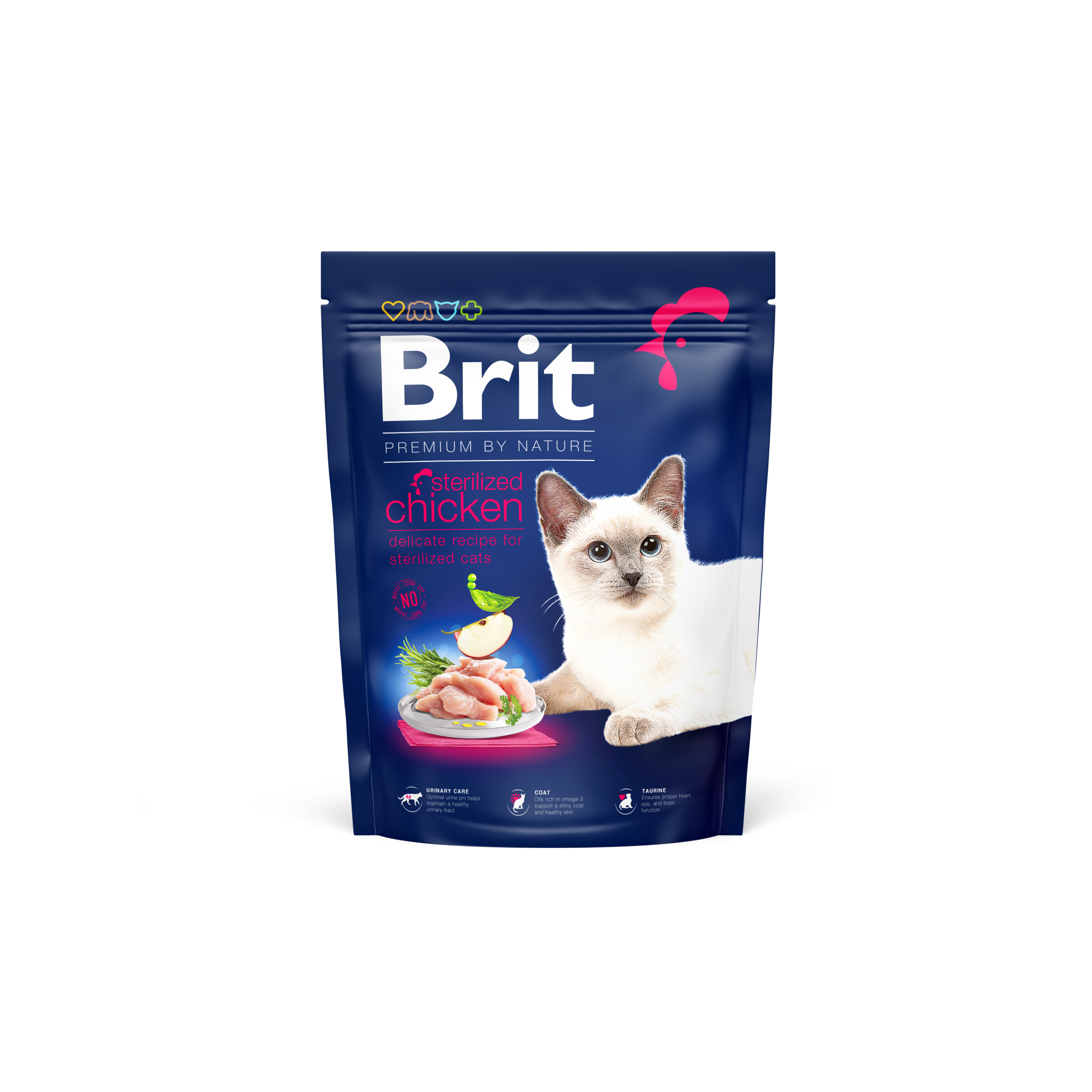 Brit Premium Cat Adult Sterilized, kurczak, 300 g Pełnoporcjowa karma dla dorosłych kotów sterylizowanych
