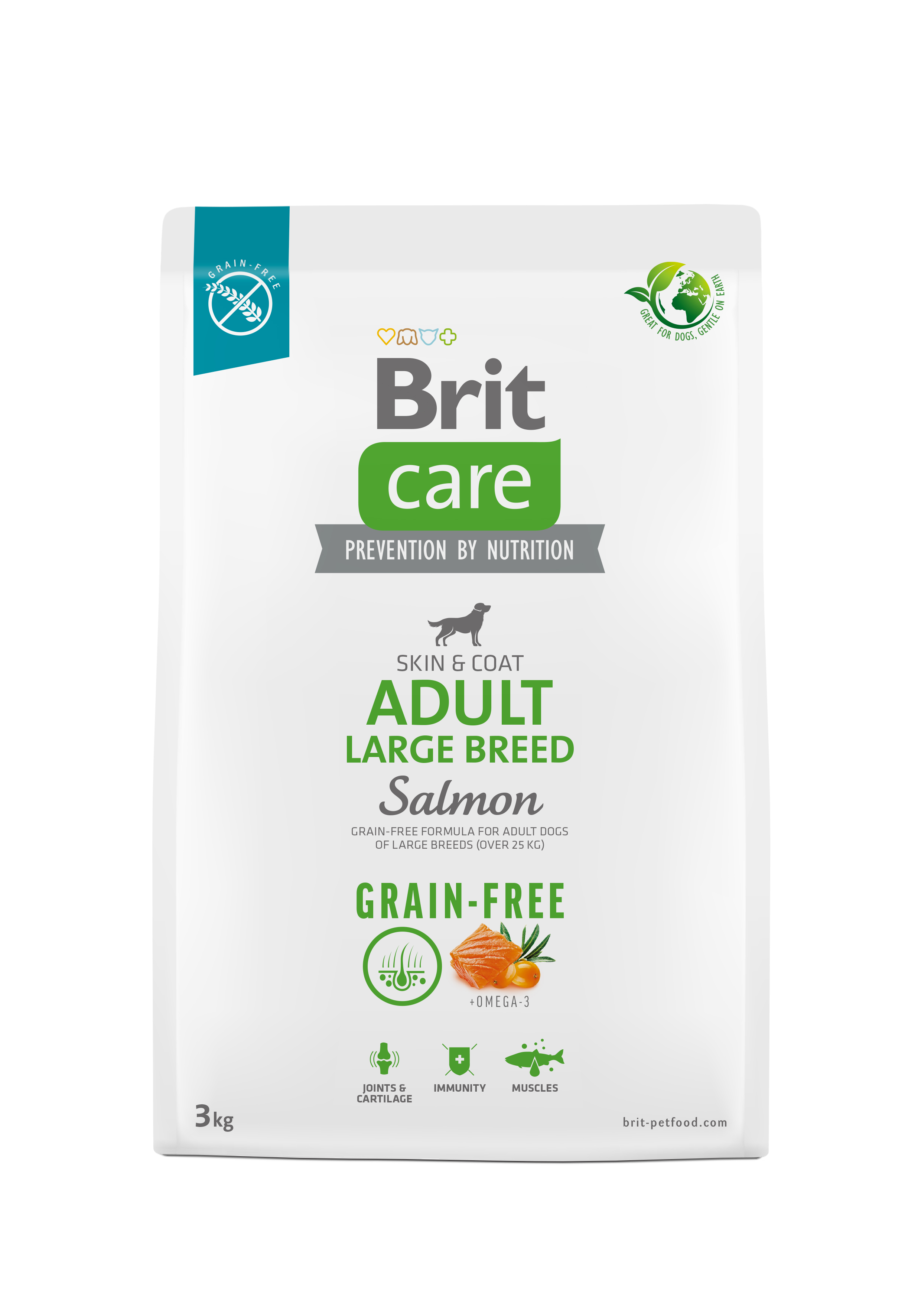 Brit Care Dog Grain-Free Adult Large Breed, łosoś i ziemniaki, 3 kg Bezzbożowa karma dla dorosłych psów dużych ras
