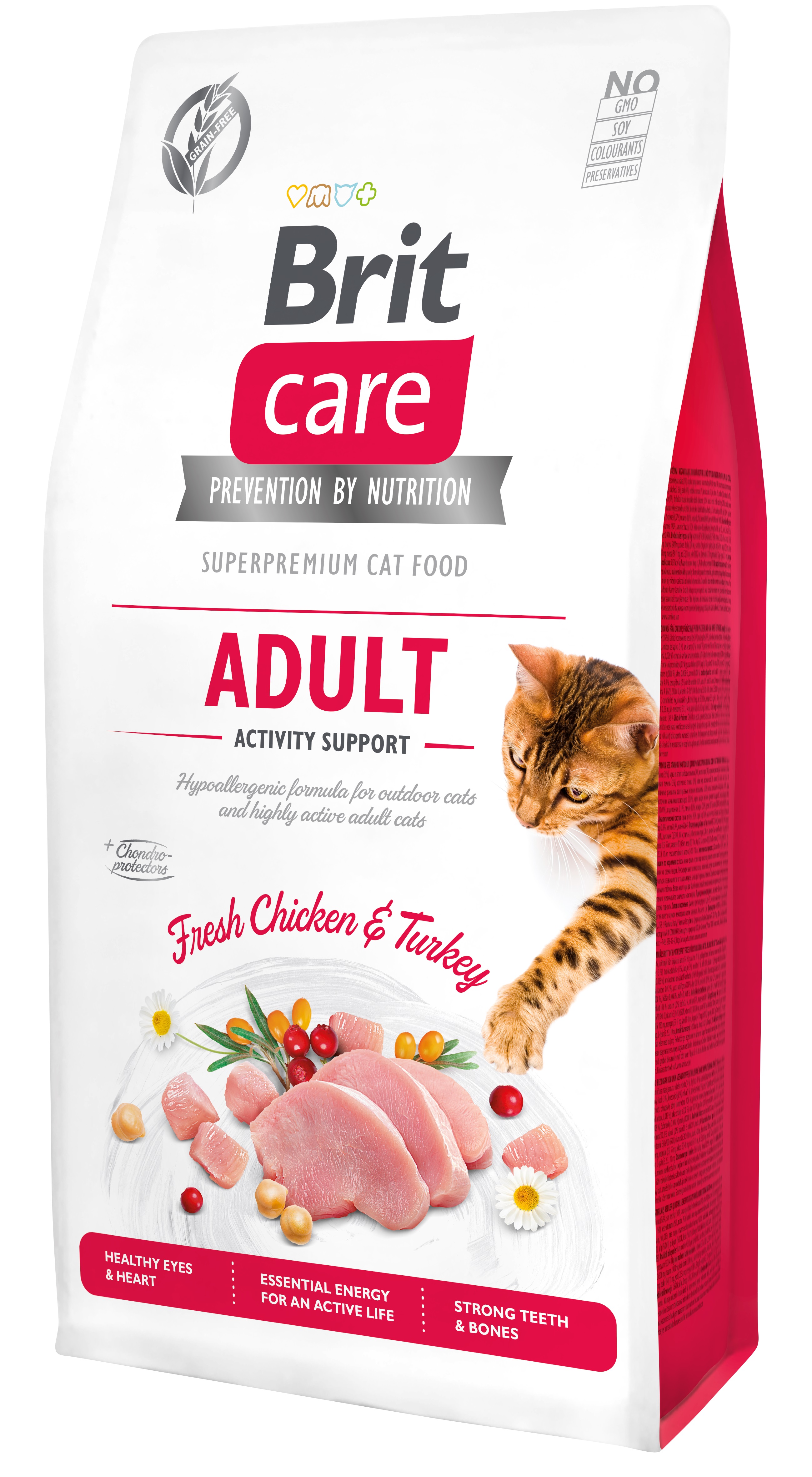 Brit Care Cat Grain-Free Adult, indyk i kurczak, 7 kg Pełnoporcjowa karma sucha dla dorosłych kotów wszystkich ras