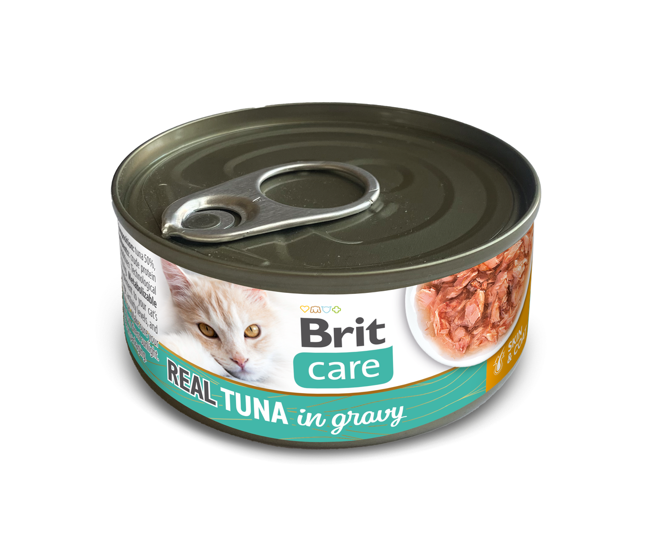 Brit Care Cat Real Tuńczyk w bulionie 80g Wilgotna karma uzupełniająca dla kotów.