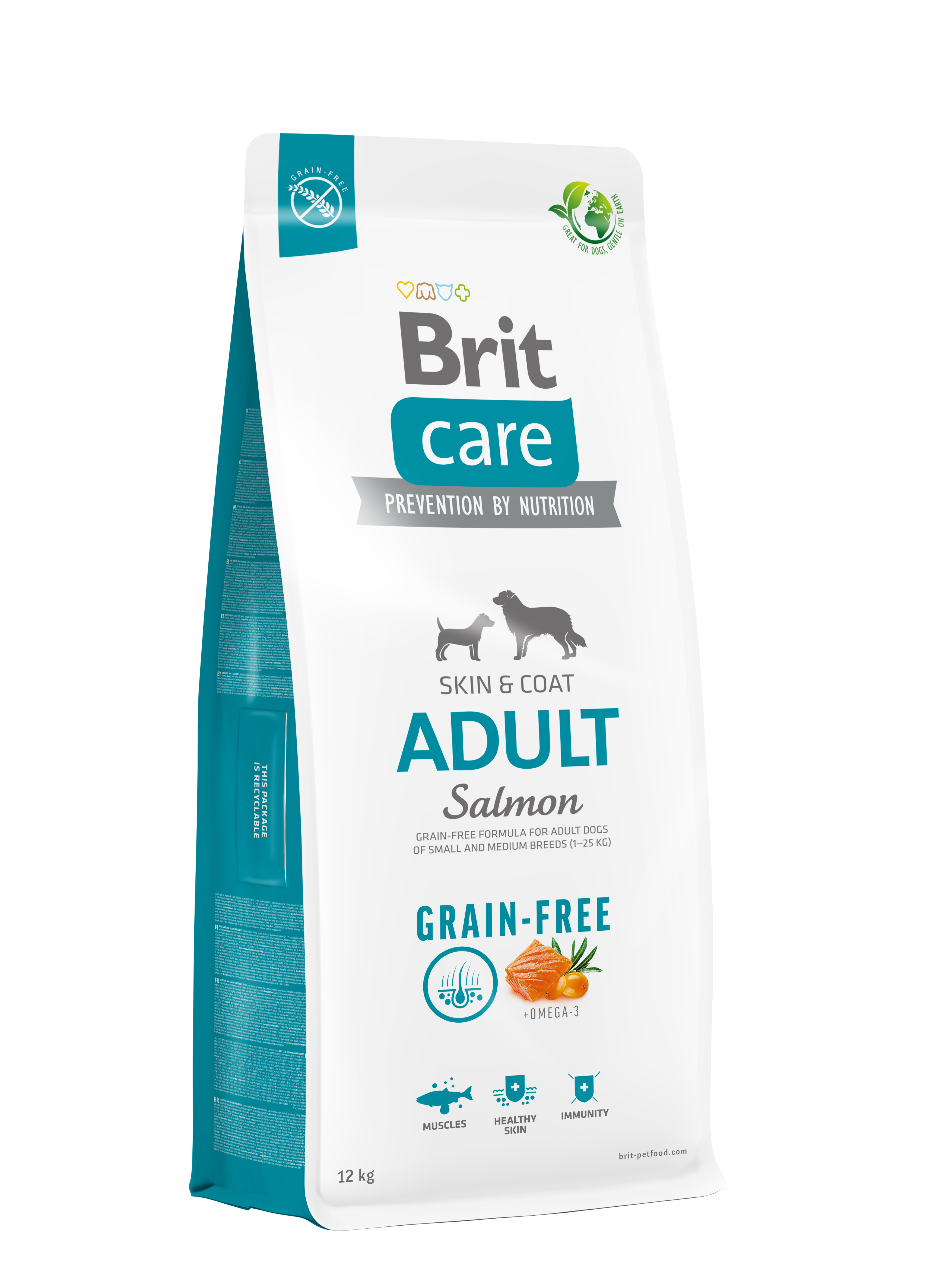 Brit Care Dog Grain-free Adult Small & Medium Salmon 2 x 12kg