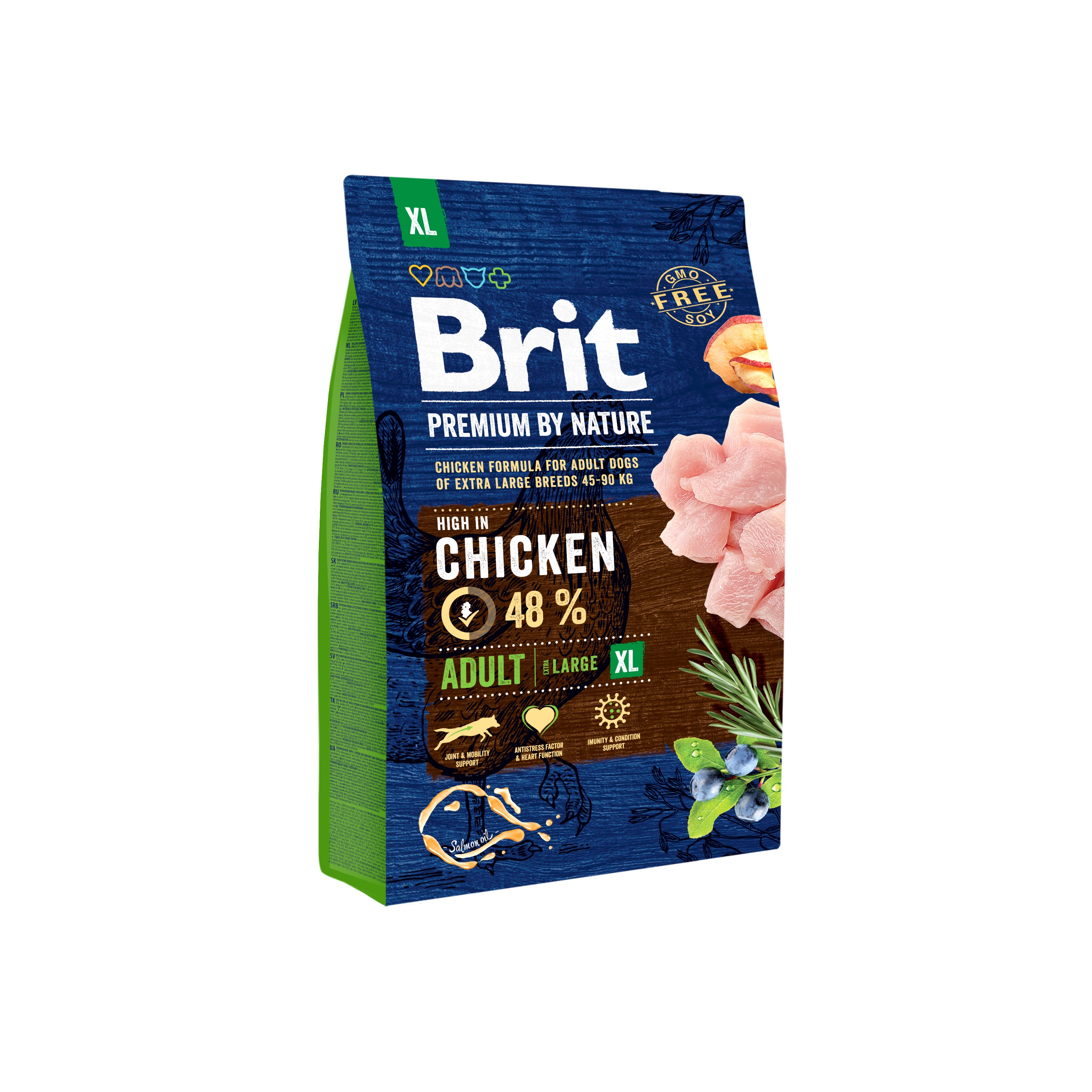 Brit Premium by Nature Adult Extra Large Breed, kurczak, 3 kg Pełnoporcjowa karma sucha dla dorosłych psów ras olbrzymich