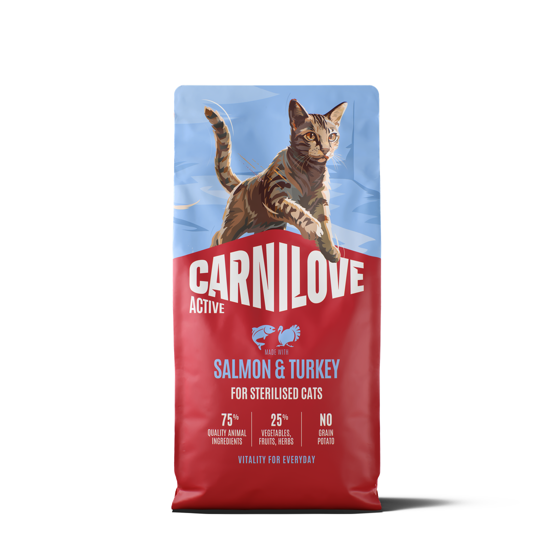 CARNILOVE ACTIVE Cat Dry Made with Salmon & Turkey for Sterilised Adult All Breeds 6kg