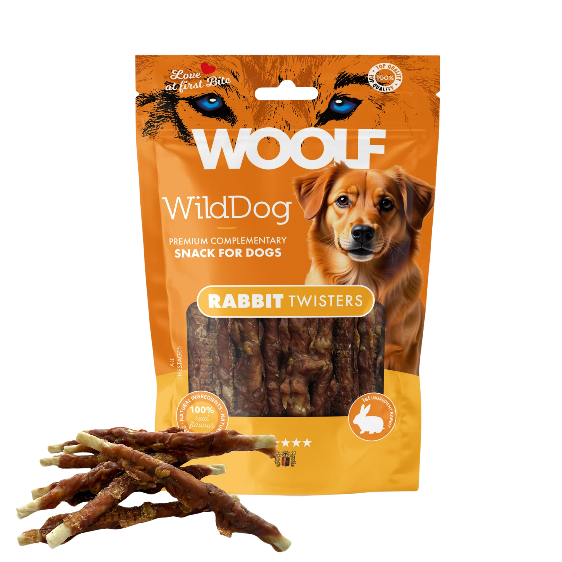 Woolf WildDog Rabbit Twister 100g
