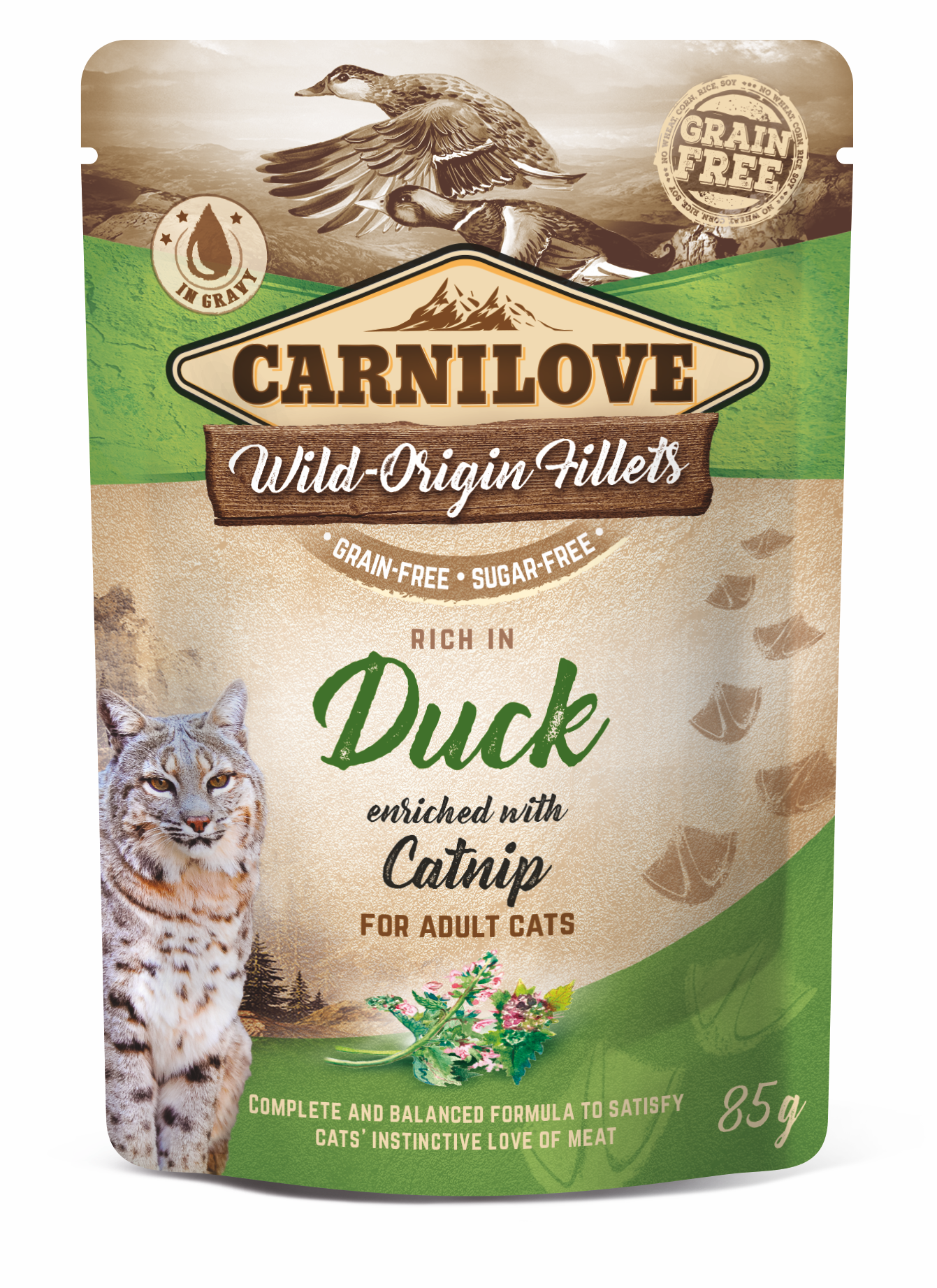 Promocja 20 szt + 4 szt Carnilove Cat Adult Duck & Catnip 85g