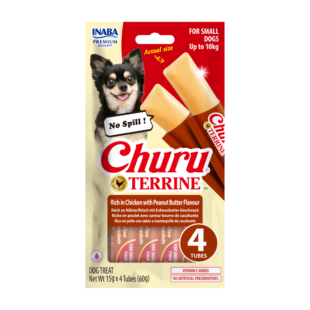 Inaba Churu Terrine Chicken & Peanut Butter Recipe 4x15g (60g)