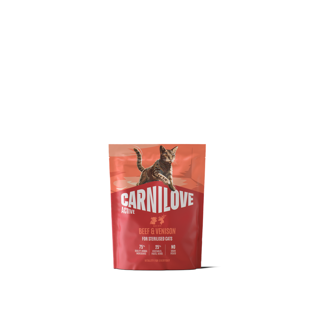 CARNILOVE ACTIVE Cat Dry Made with Beef & Venison for Sterilised Adult All Breeds 400g