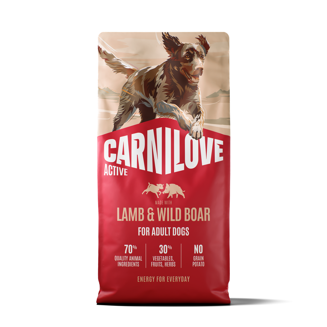 CARNILOVE ACTIVE Dog Dry Made with Lamb & Wild Boar for Adult All Breeds 12kg