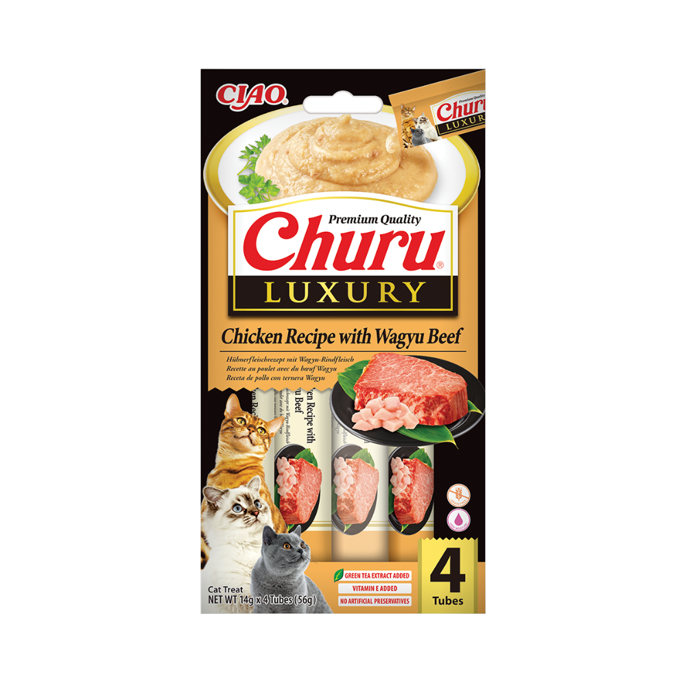 Inaba Cat Churu Luxury Chicken Wagyu Beef 4x14g(56g)