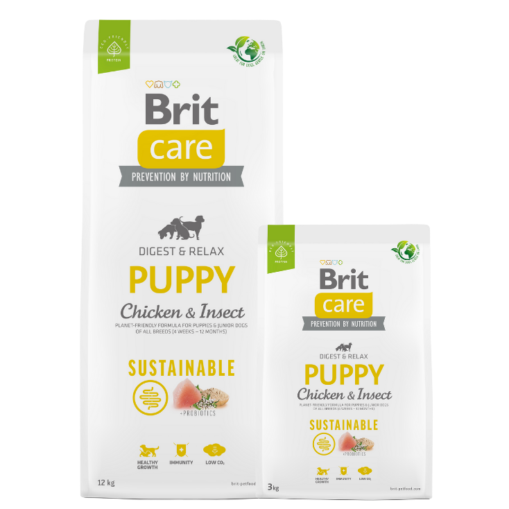 Promocja: 12kg + 3kg Brit Care Dog Sustainable Puppy Chicken & Insect w atrakcyjnej cenie