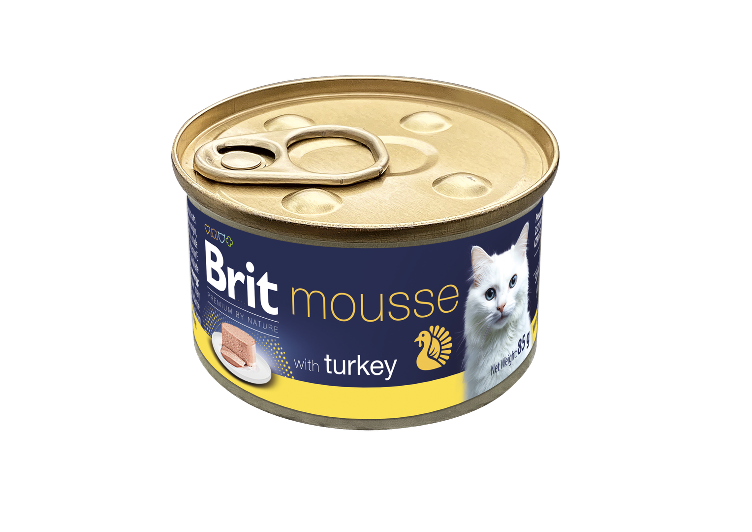 Brit Premium by Nature Cat Mousse with Turkey 85g aksamitny mus z indykiem dla kotów