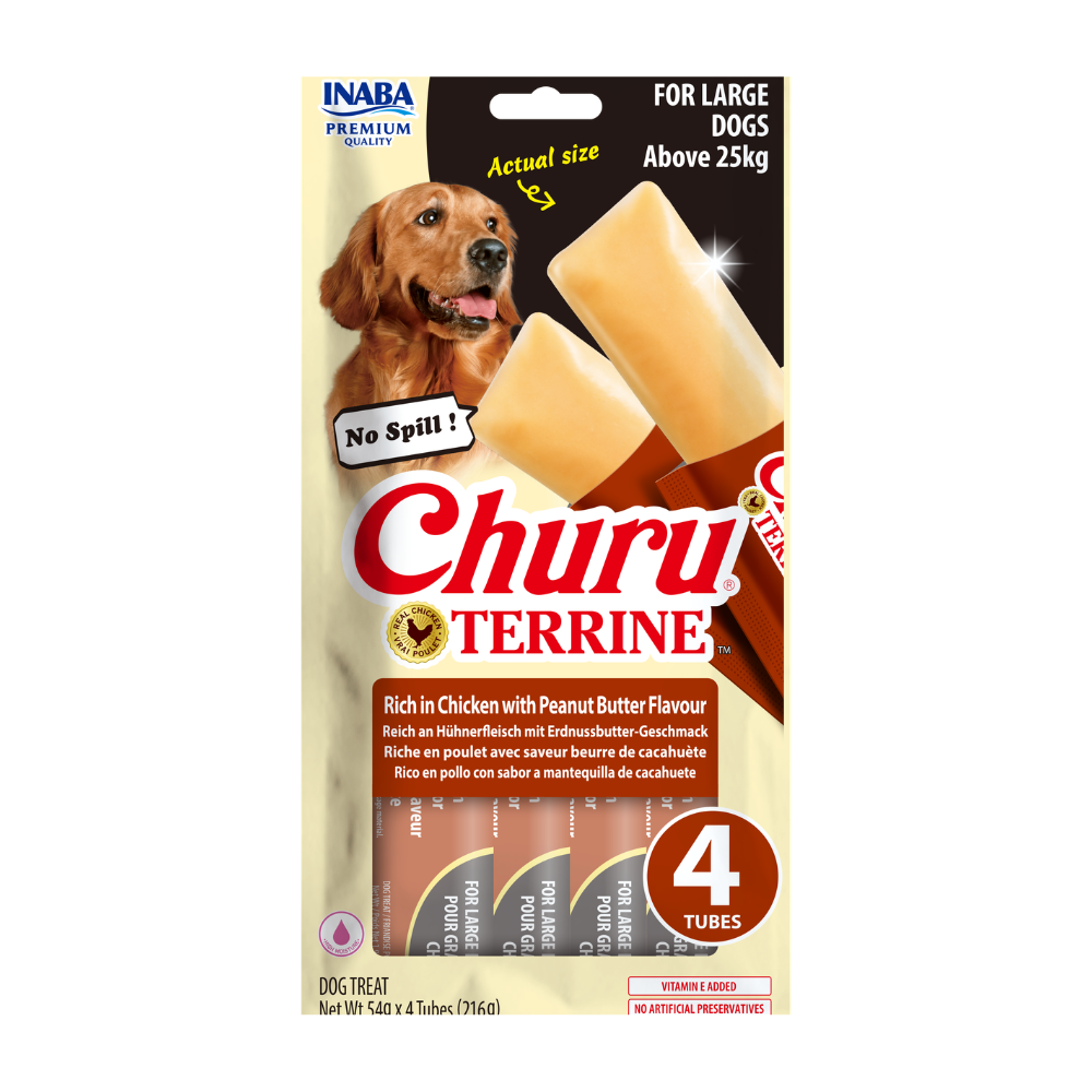 Inaba Churu Terrine Chicken & Peanut Butter Recipe 4x54g (216g)