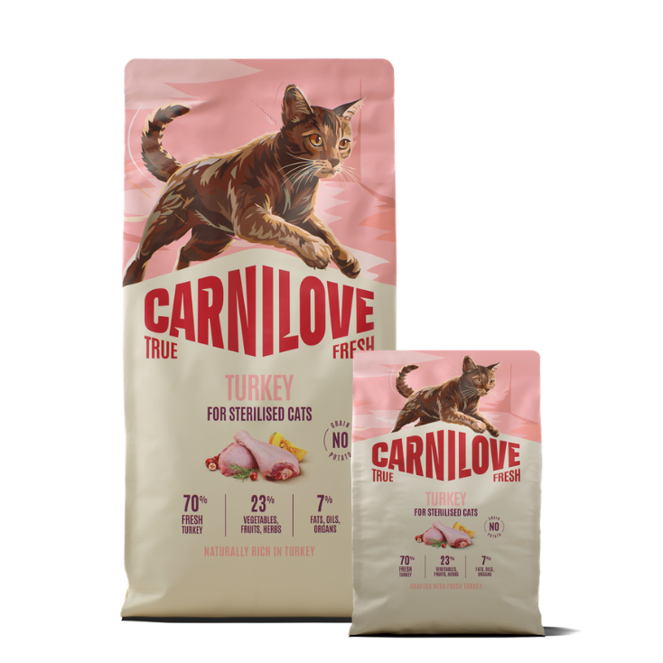 Promocja: 6kg + 2kg CARNILOVE TRUE FRESH Cat Turkey for Sterilised Adult All Breeds w atrakcyjnej cenie