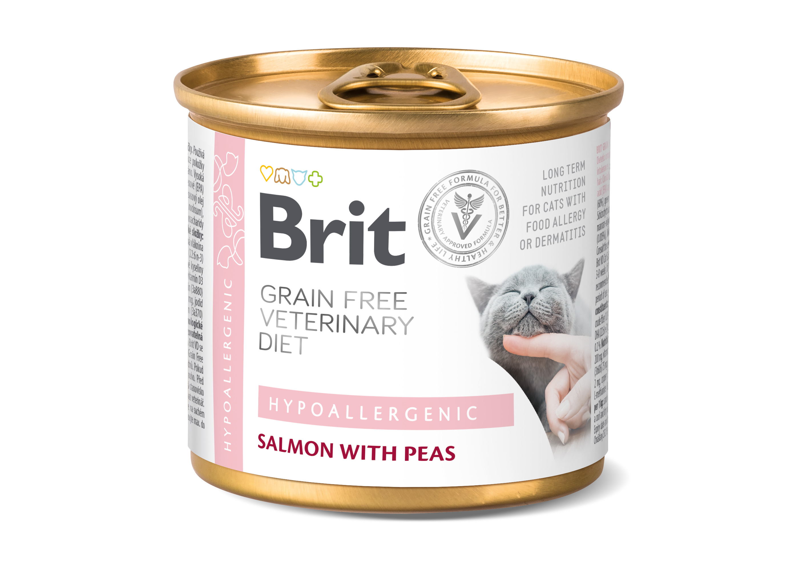 Brit Grain Free Veterinary Diet Cat Hypoallergenic, łosoś, 200 g Dietetyczna karma dla kotów z alergiami