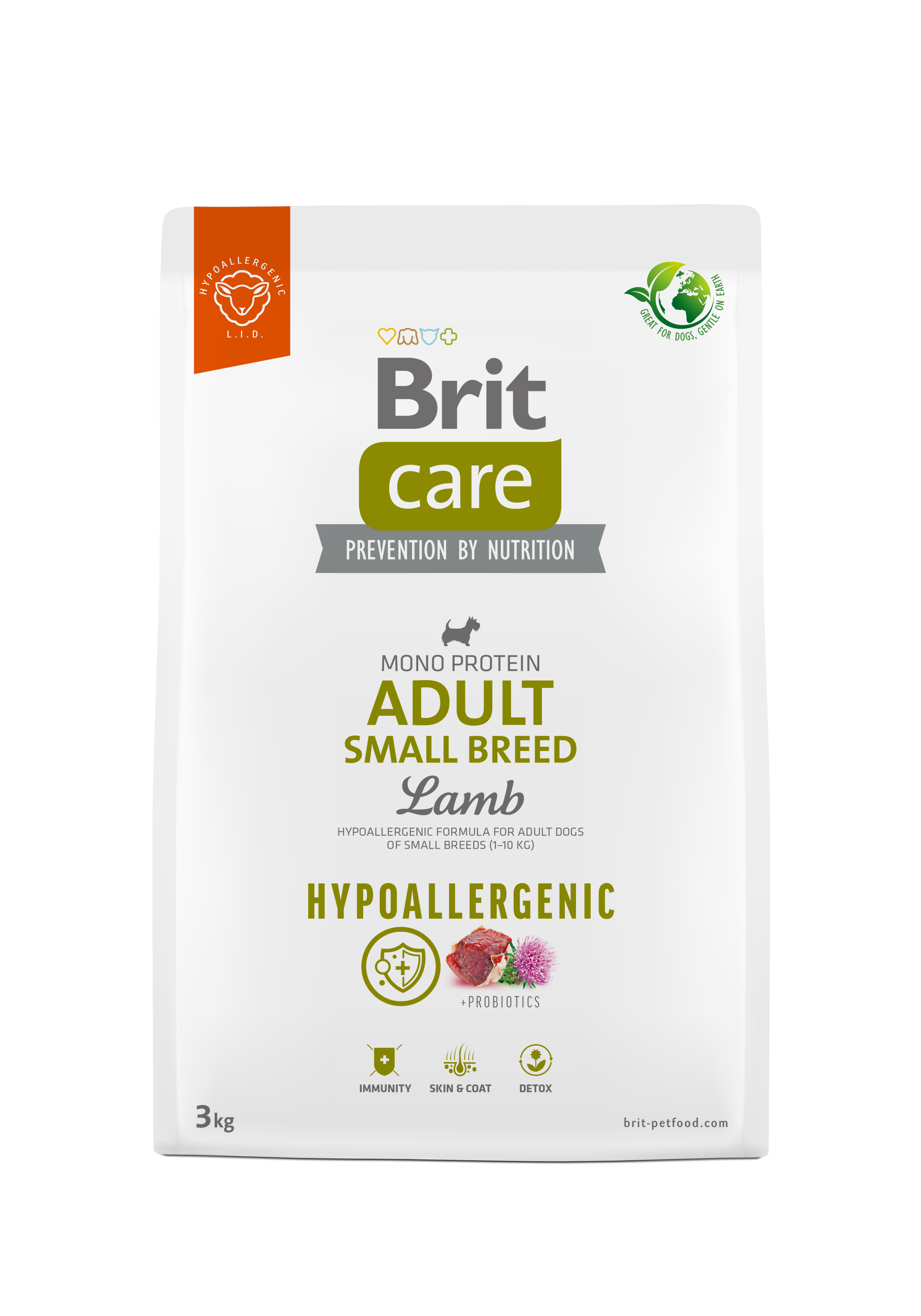 Brit Care Dog Hypoallergenic Adult Small Breed, jagnięcina, 3 kg Hipoalergiczna karma dla dorosłych psów małych ras