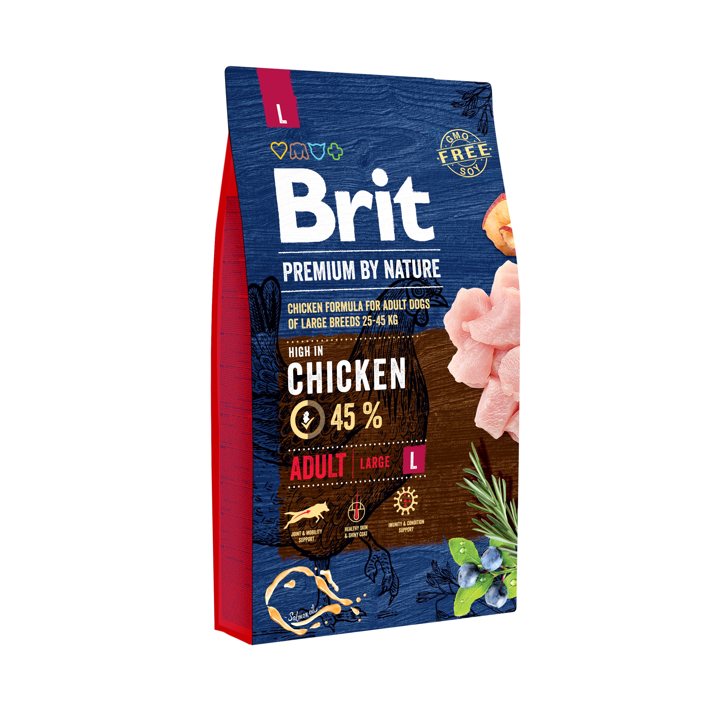 Brit Premium by Nature Adult Large Breed, kurczak, 8 kg Pełnoporcjowa karma sucha dla dorosłych psów dużych ras