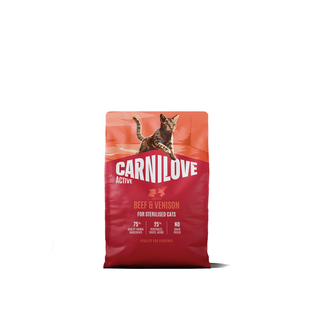 CARNILOVE ACTIVE Cat Dry Made with Beef & Venison for Sterilised Adult All Breeds 2kg