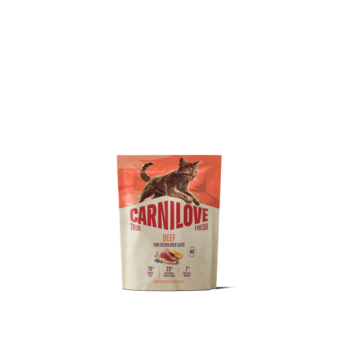 CARNILOVE TRUE FRESH Cat Dry Beef for Sterilised Adult All Breeds 400g
