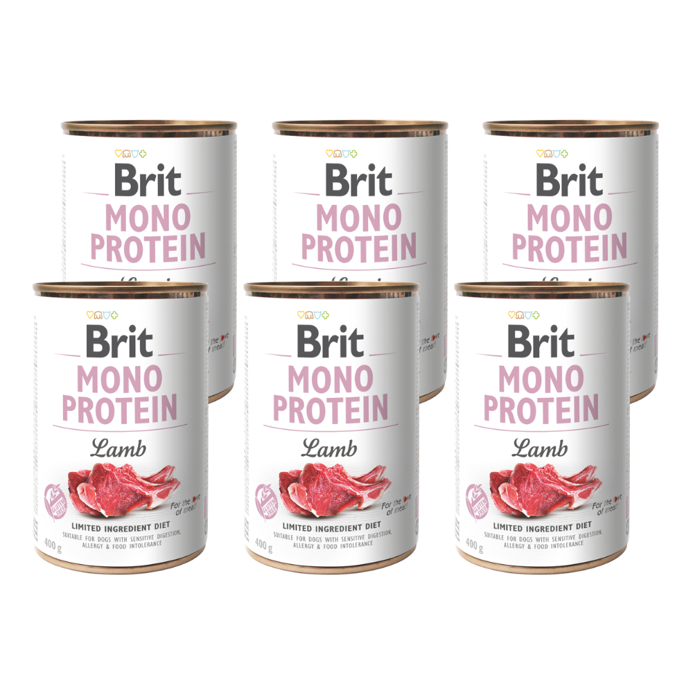 Promocja 5 szt + 1 szt Brit Mono Protein Dog Lamb 400g