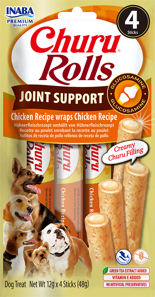 Inaba Dog Churu Rolls Joint Support Chicken 4x12g (48g)