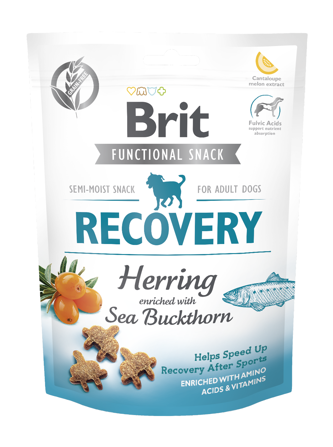 Brit Care Dog Functional Snack Recovery, śledź i rokitnik, 150 g Funkcjonalna karma dla dorosłych psów