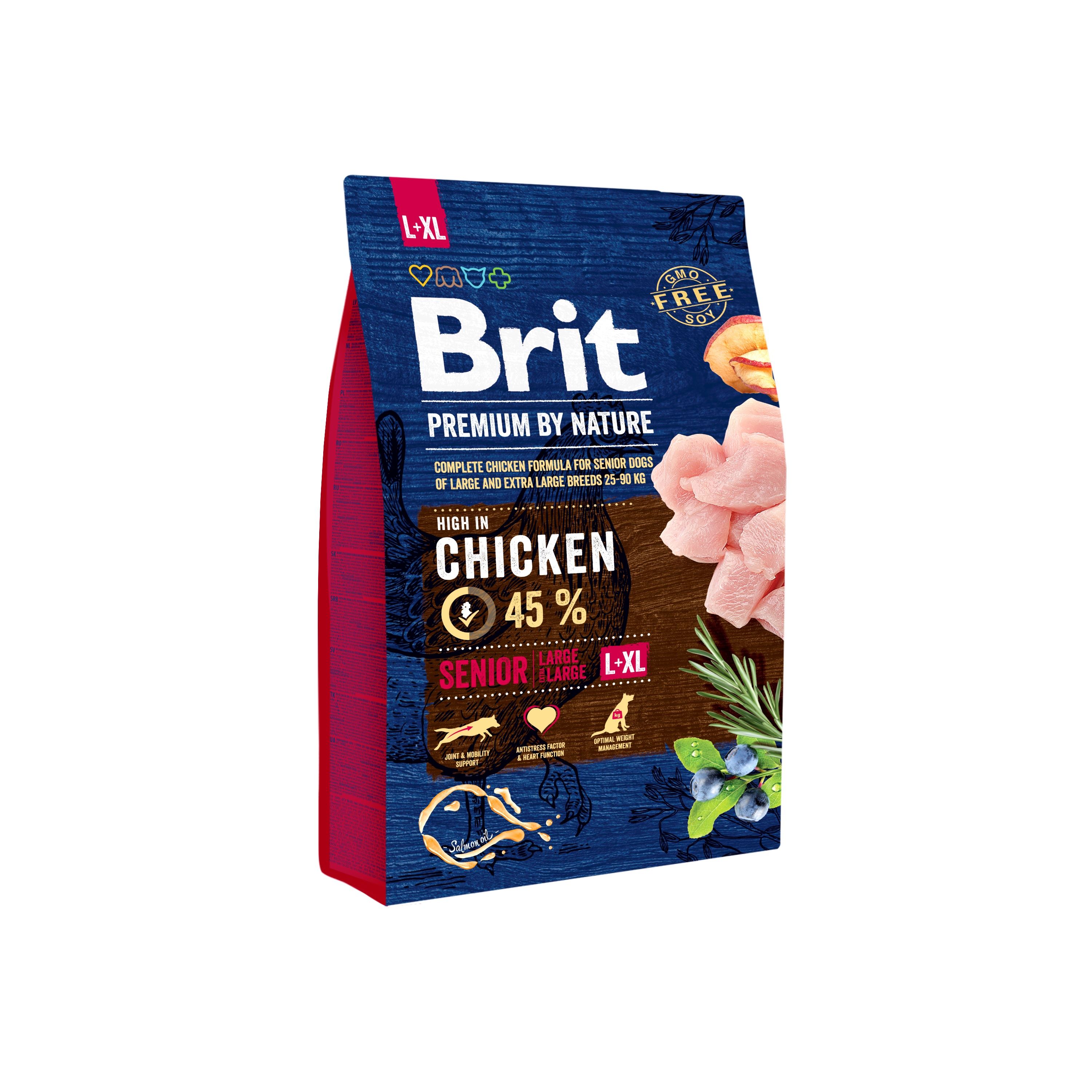 Brit Premium by Nature Senior Large + Extra Large Breed, kurczak, 3 kg Pełnoporcjowa karma dla seniorów dużych i bardzo dużych ras