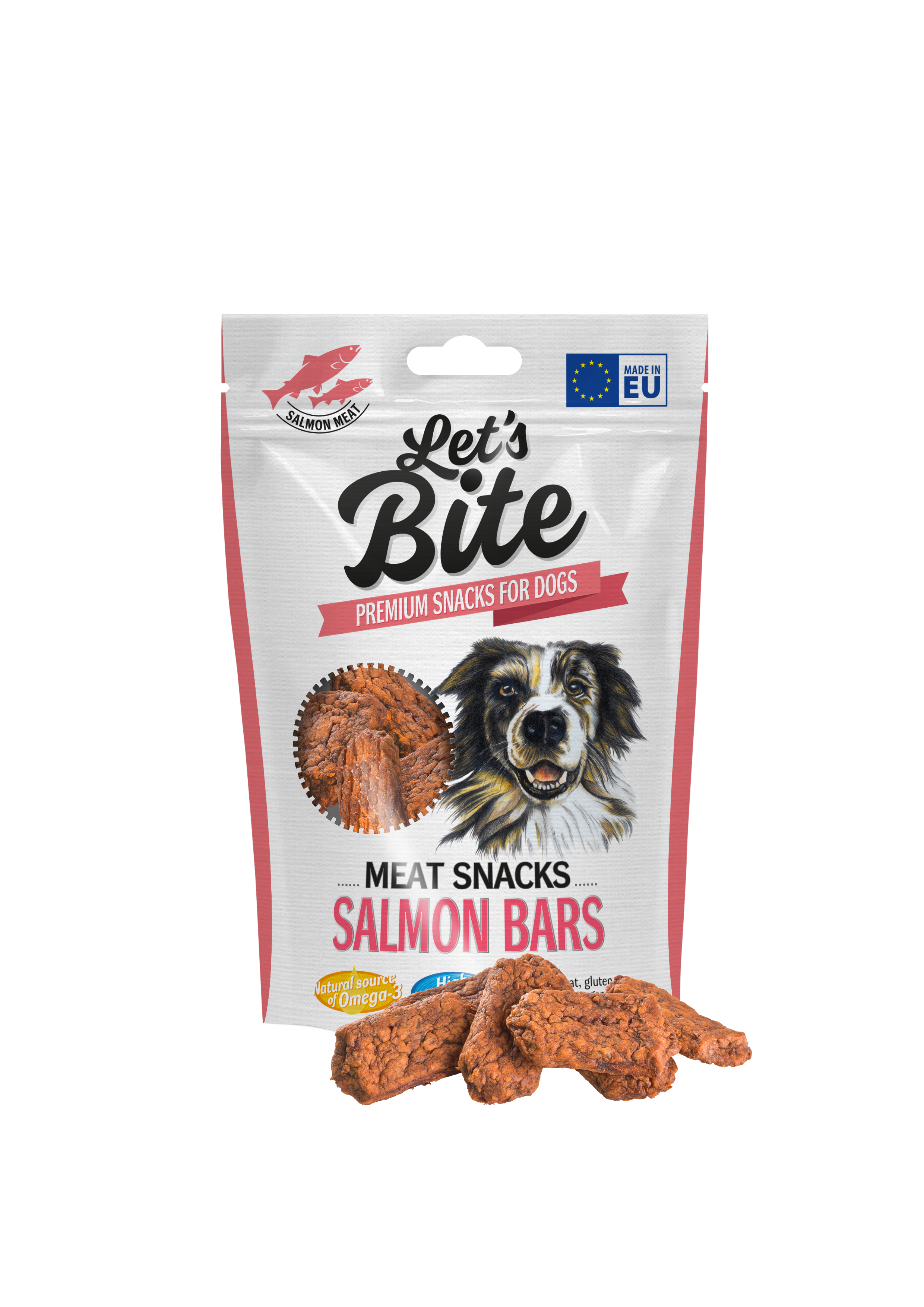 Let's Bite Salmon Bars 80g, z łososiem TERMIN 11.08.26 Outlet – krótka data, pełna wartość! Nie marnuj, oszczędzaj i chroń planetę.