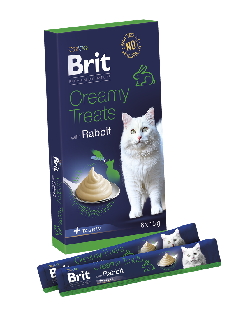 Brit Premium by Nature Cat Creamy Treats with Rabbit 6x15g kremowe przysmaki z królikiem dla kotów
