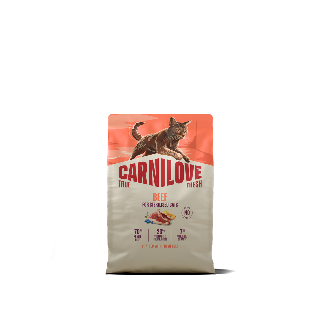 CARNILOVE TRUE FRESH Cat Dry Beef for Sterilised Adult All Breeds 2kg