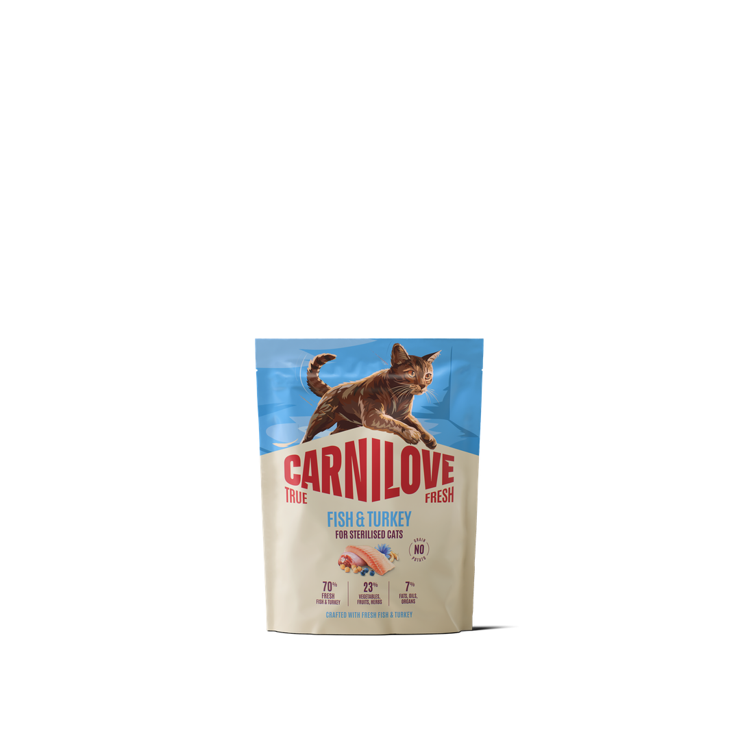 CARNILOVE TRUE FRESH Cat Dry Fish&Turkey for Sterilised Adult All Breeds 400g