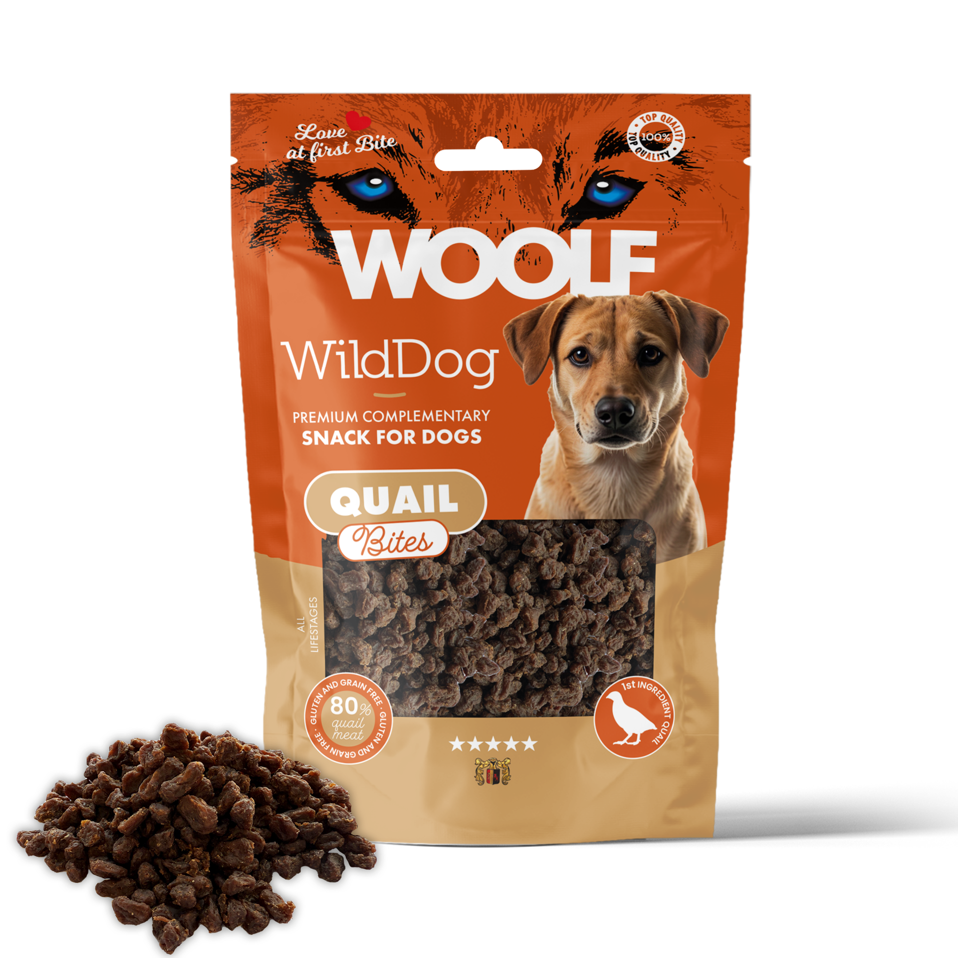 Woolf WildDog Soft Quail Bites 100g