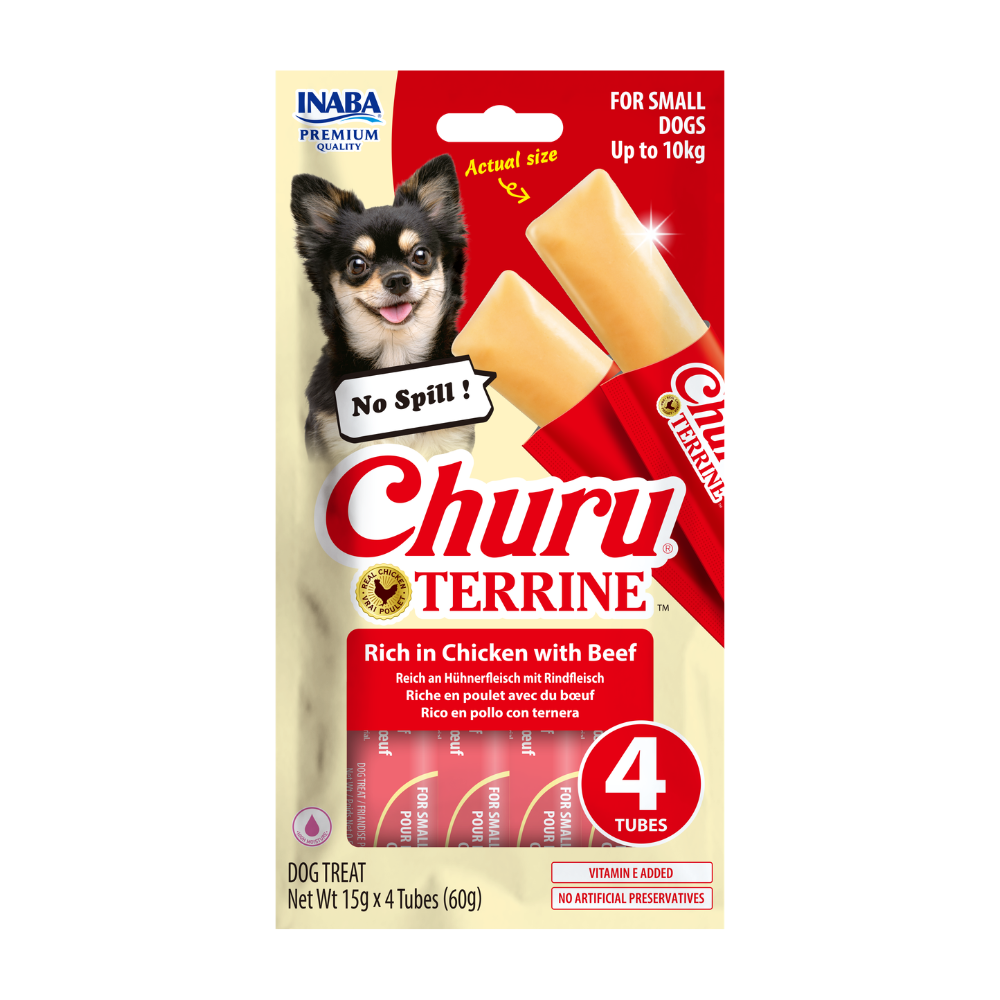 Inaba Churu Terrine Chicken & Beef Recipe 4x15g (60g)