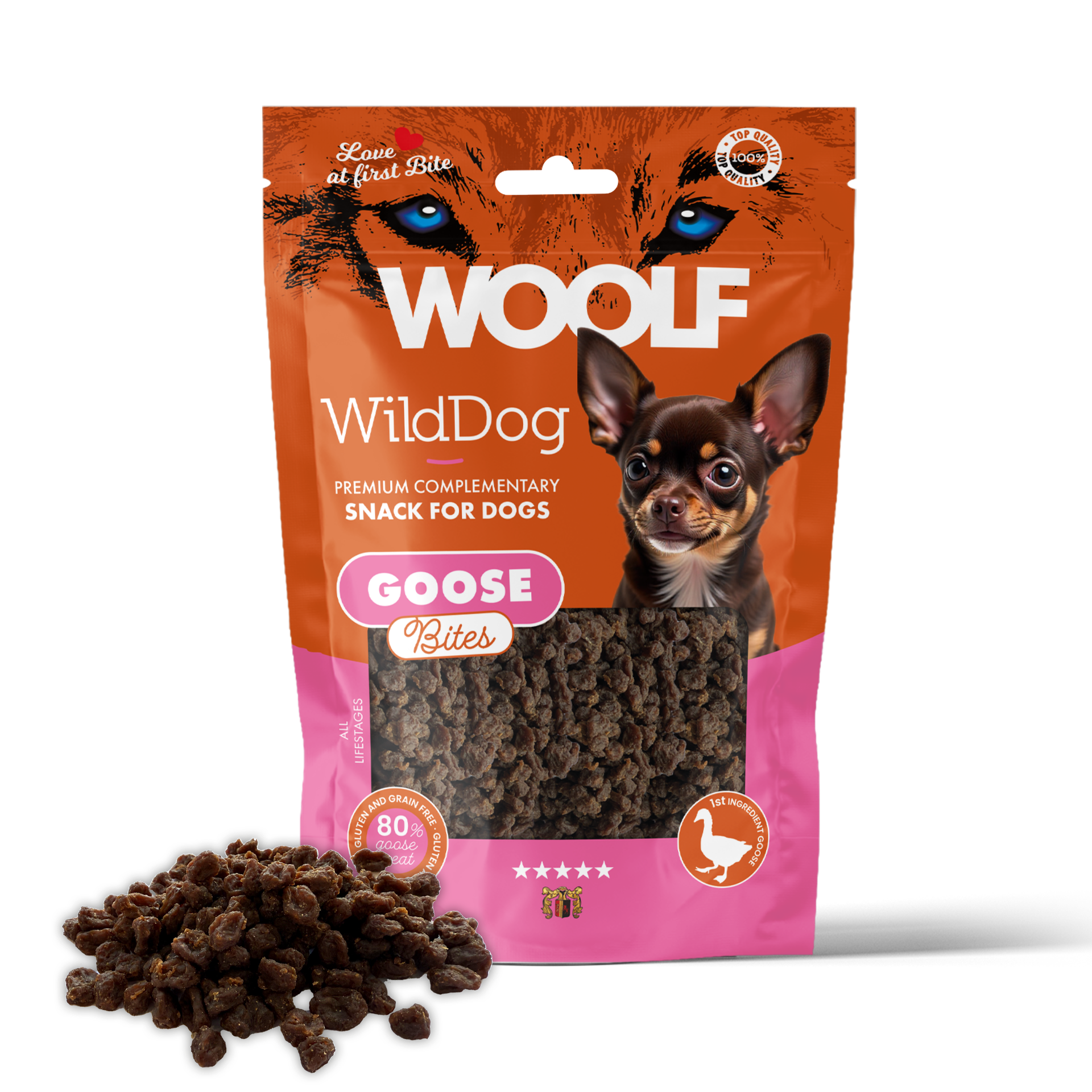 Woolf WildDog Soft Goose Bites 100g