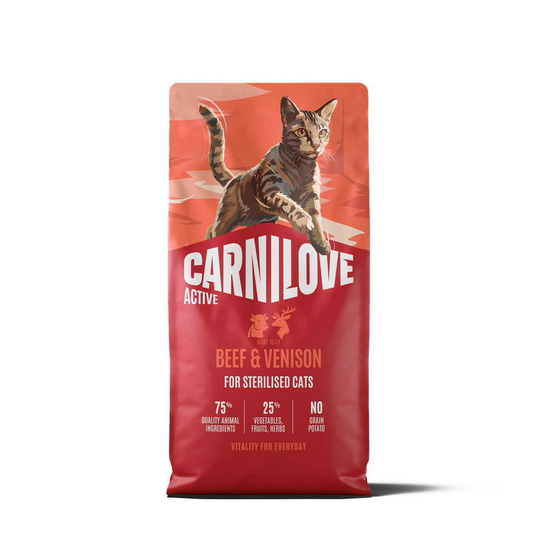 CARNILOVE ACTIVE Cat Dry Made with Beef & Venison for Sterilised Adult All Breeds 6kg