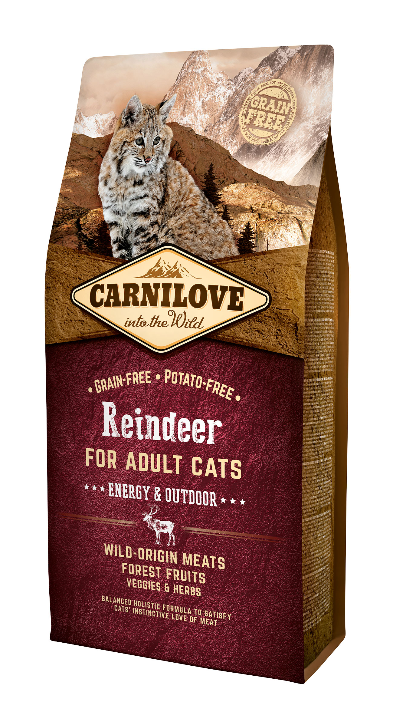Carnilove Cat Adult Energy & Outdoor Reindeer 2 x 6kg