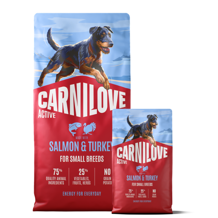 Promocja: 12kg + 4kg CARNILOVE ACTIVE Dog Salmon & Turkey Adult Small Breeds w atrakcyjnej cenie