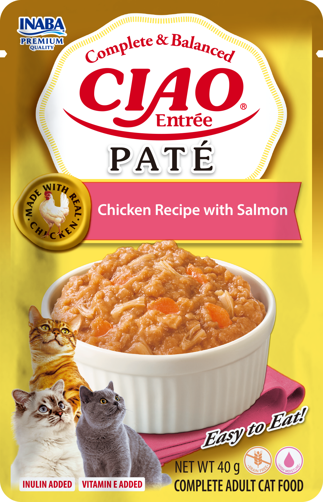 Inaba Cat CIAO Entrée Pate Chicken Recipe with Salmon 40g