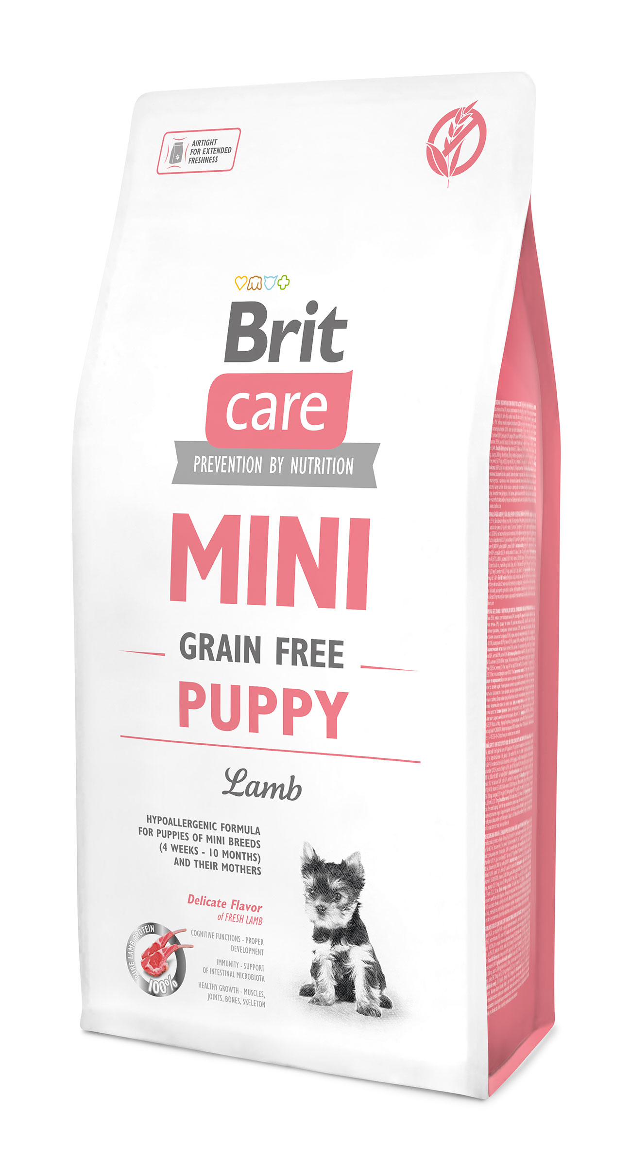 Brit Care Mini Grain-Free Puppy, jagnięcina, 7 kg Pełnoporcjowa karma sucha dla szczeniąt ras miniaturowych