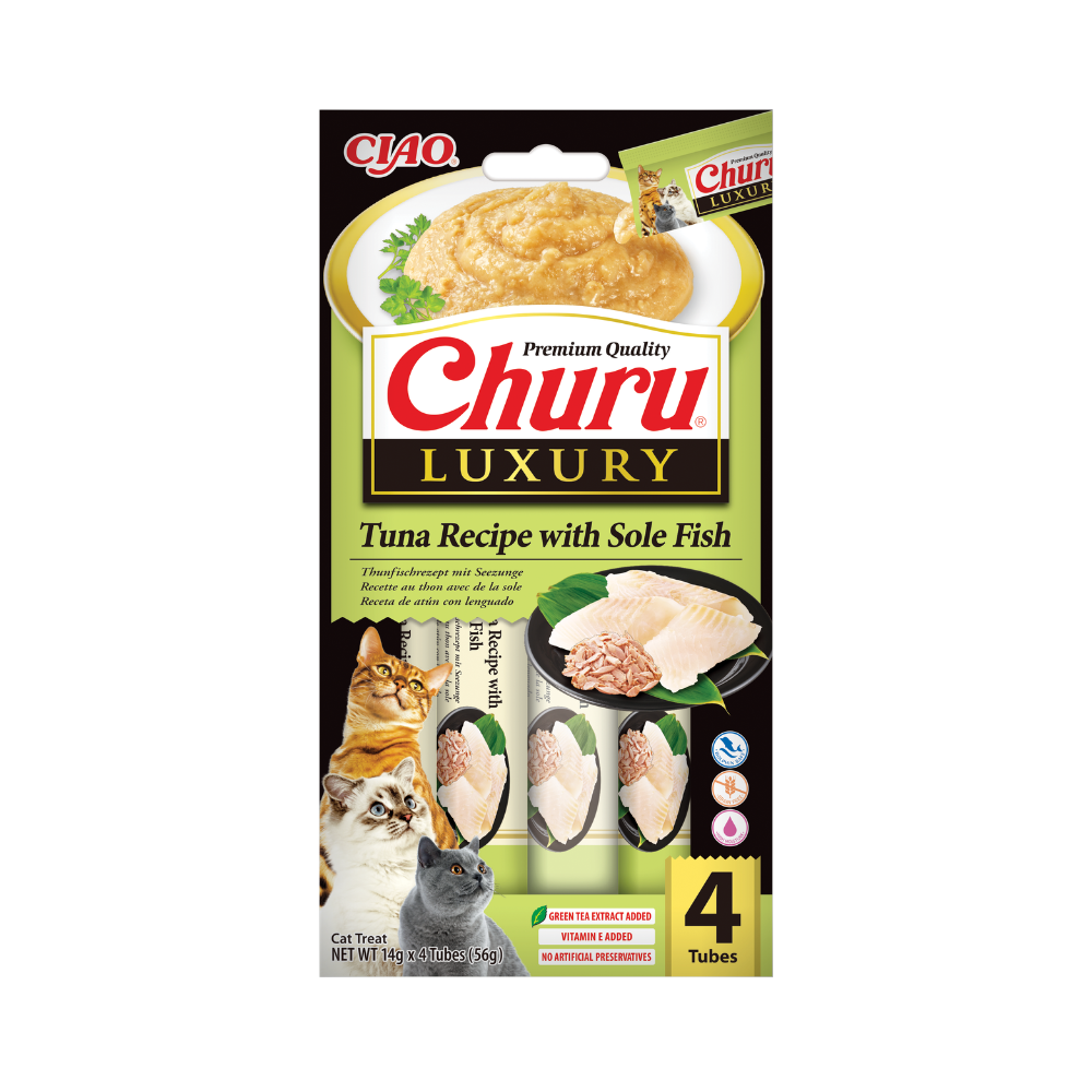 Inaba Cat Churu Luxury Tuna with Sole Fish 4x14g(56g)