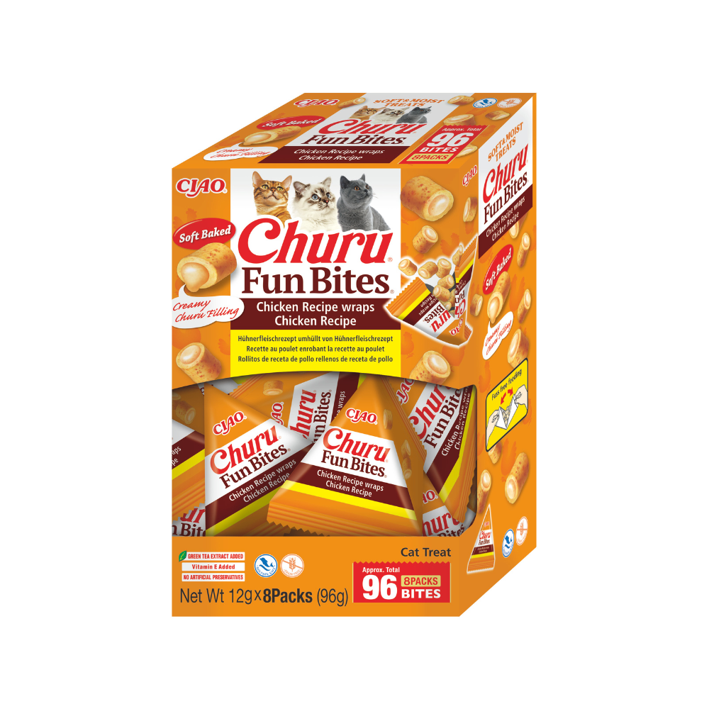Inaba Cat Churu Fun Bites Chicken Recipe Wraps Chicken Recipe 8x12 g
