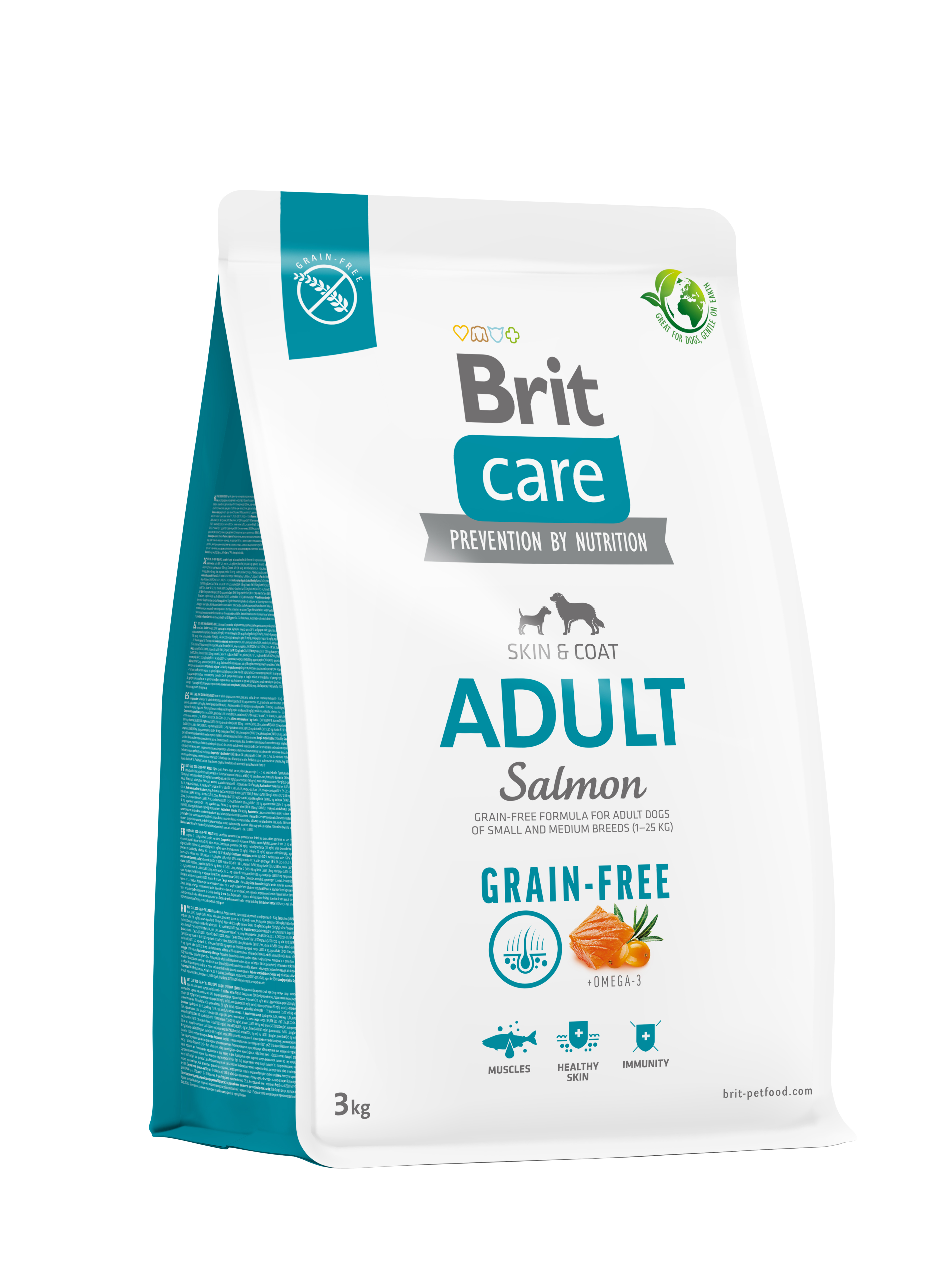 Brit Care Dog Grain-Free Adult Small & Medium, łosoś i ziemniaki, 3 kg Bezzbożowa karma dla dorosłych psów małych i średnich ras