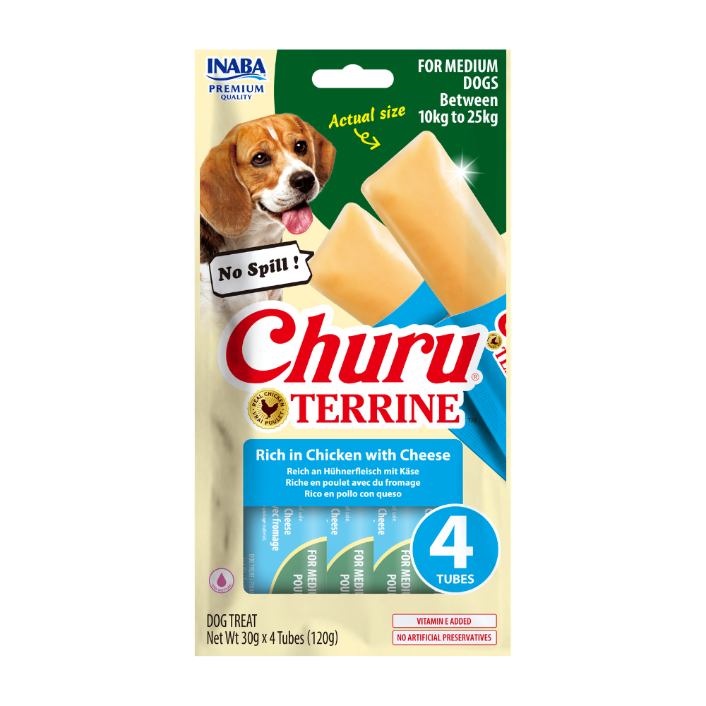 Inaba Churu Terrine Chicken & Cheese Recipe 4x30g (120g)