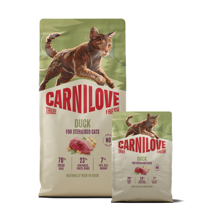 Promocja: 6kg + 2kg CARNILOVE TRUE FRESH Cat Dry Duck for Sterilised Adult All Breeds w atrakcyjnej cenie