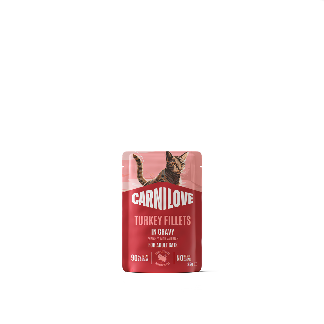 CARNILOVE Cat POUCH GRAVY rich in Turkey enriched with Valerian 85g