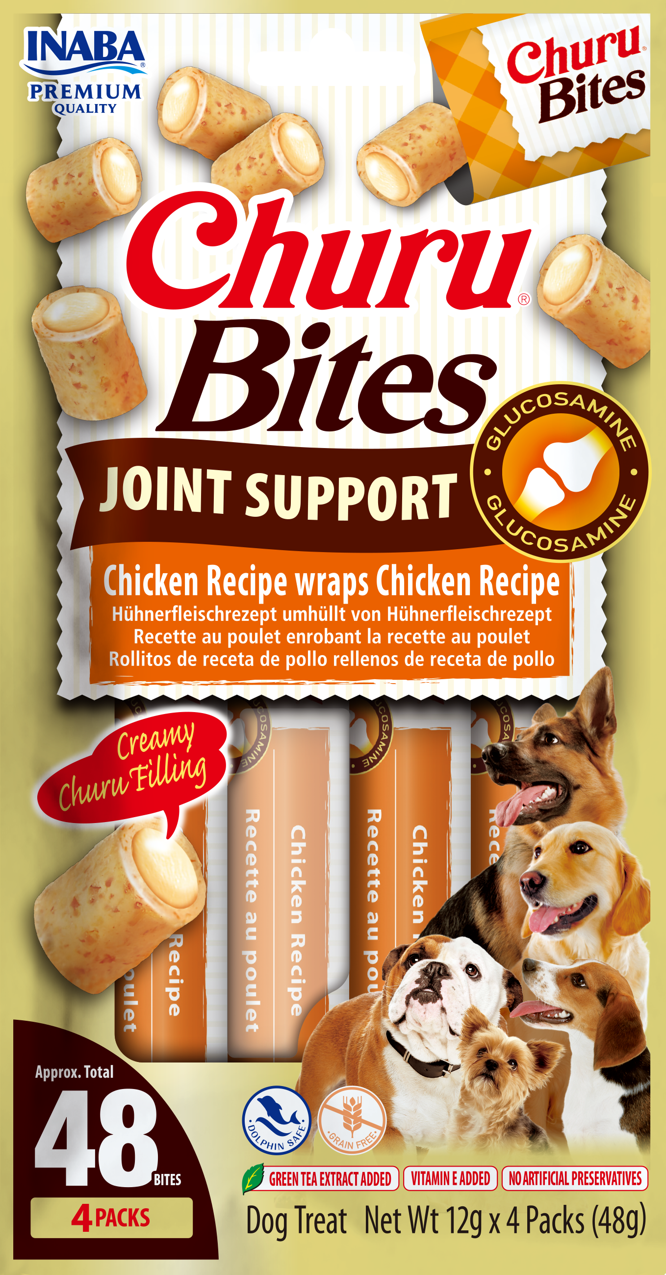 Inaba Dog CHURU Bites Joint Support Chicken 4x12g (48g)
